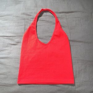 Red halter top